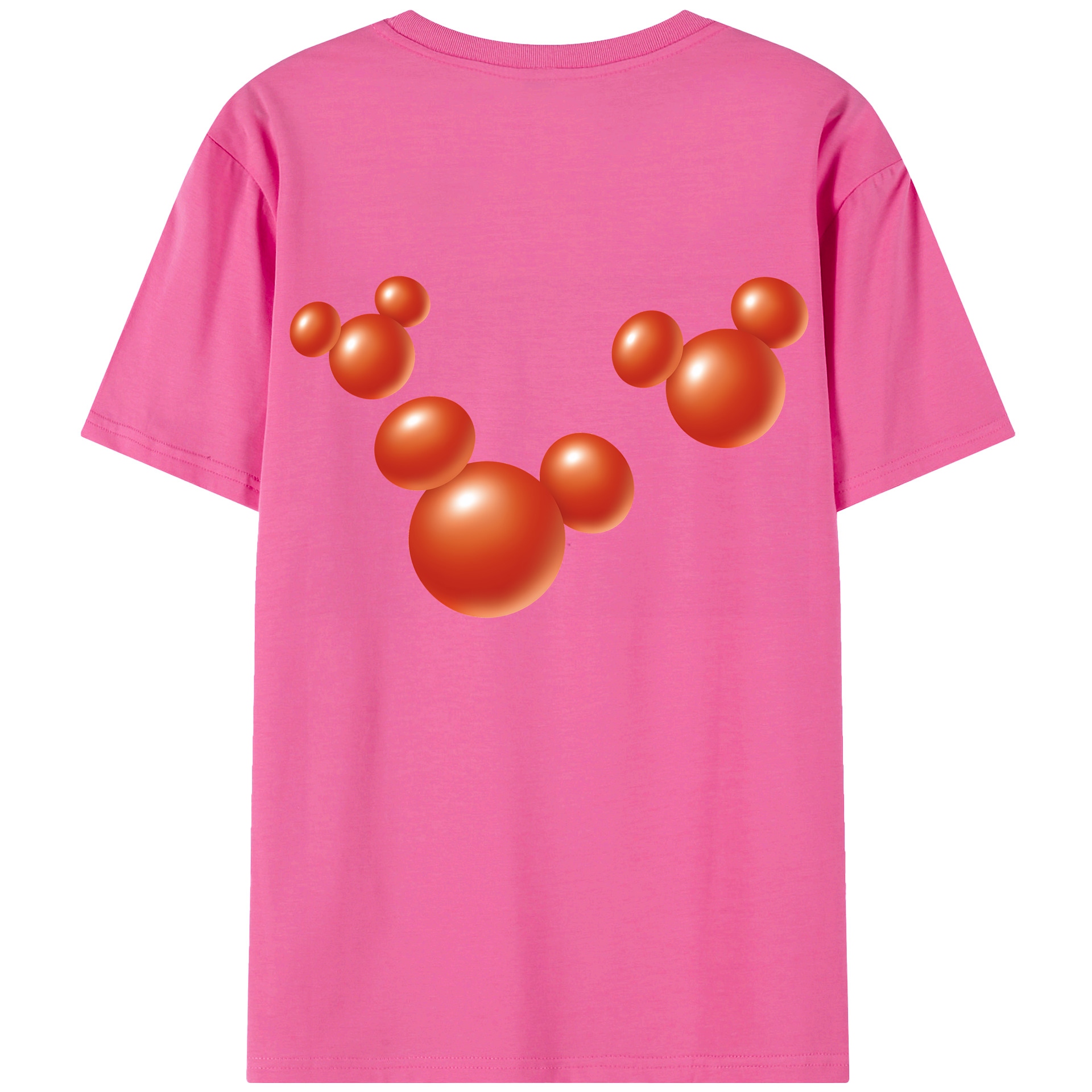 ミッキーマウス Mickey Mouse レディース半袖Tシャツ(バックプリント)